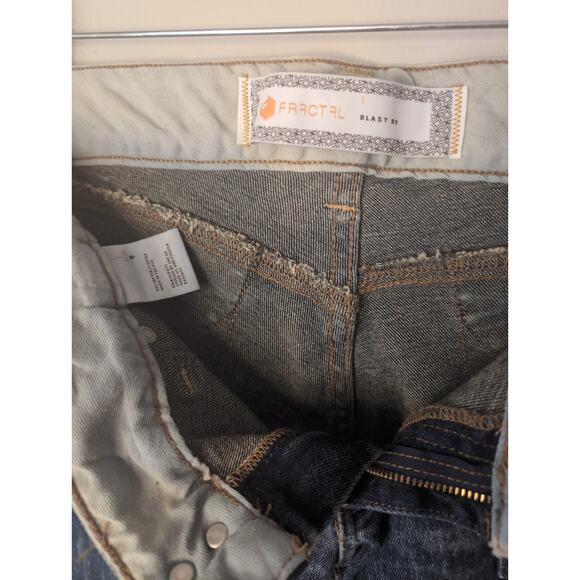 Fractal 9 90s vintage flare distressed denim flare jeans - Picture 4 of 6